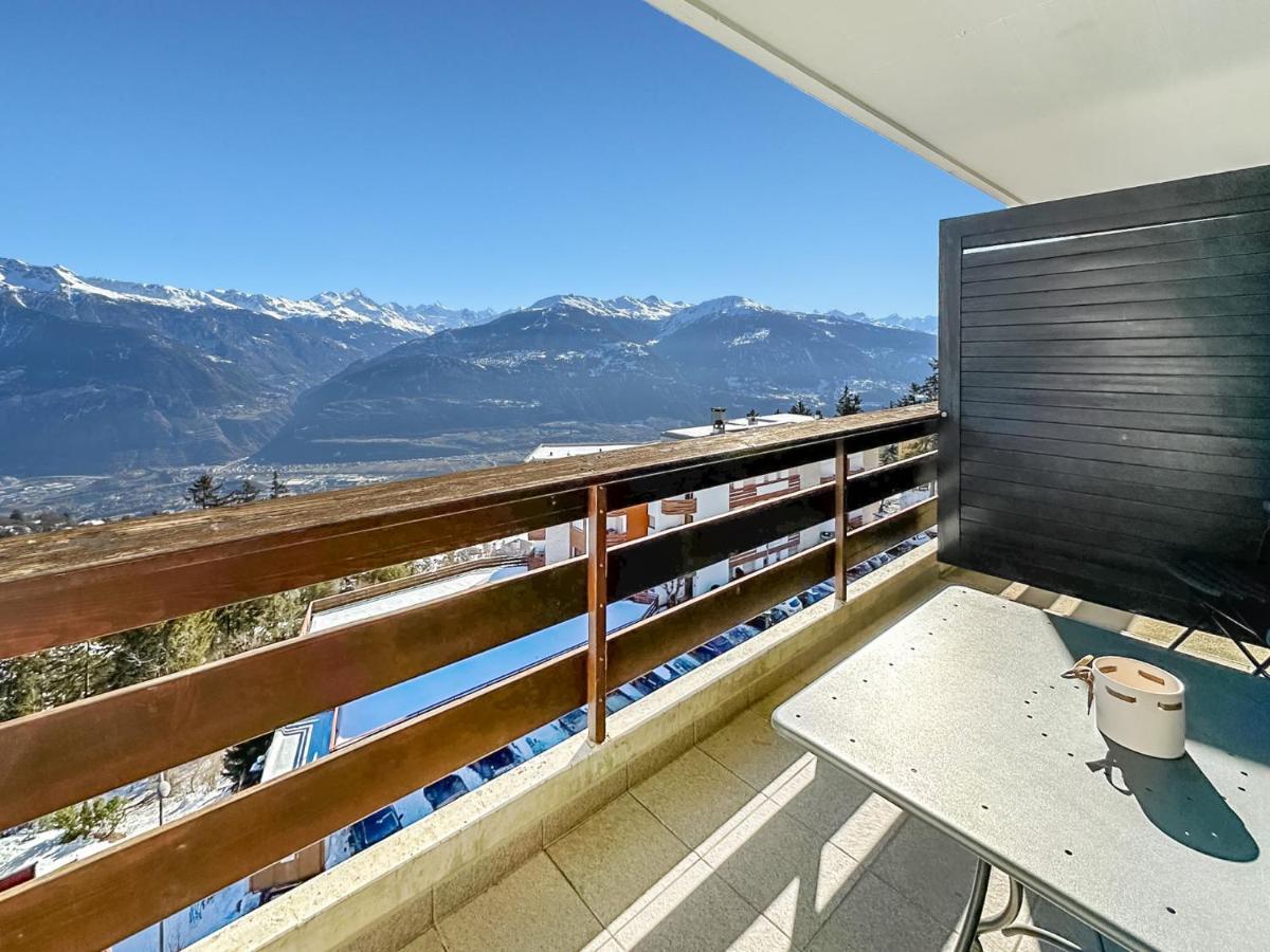 Pied-A-Terre In Crans-Montana, Pool And View - Swiss Alps公寓 外观 照片